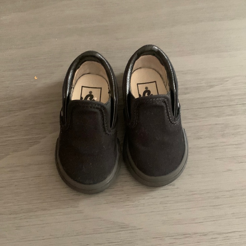 All Black Vans, size 3 (Toddler)